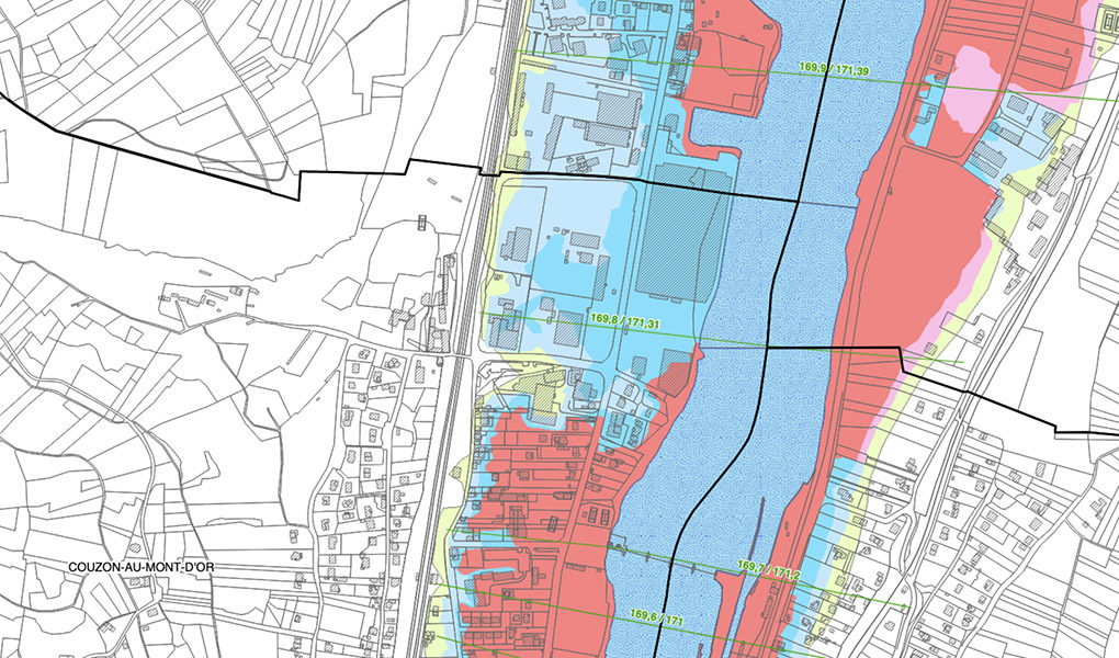 extrait plan de prévention des risques inondation zonage réglementaire